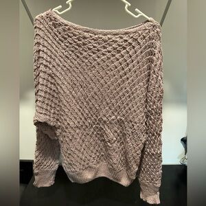SHEIN Off-the-Shoulder Sweater - Taupe